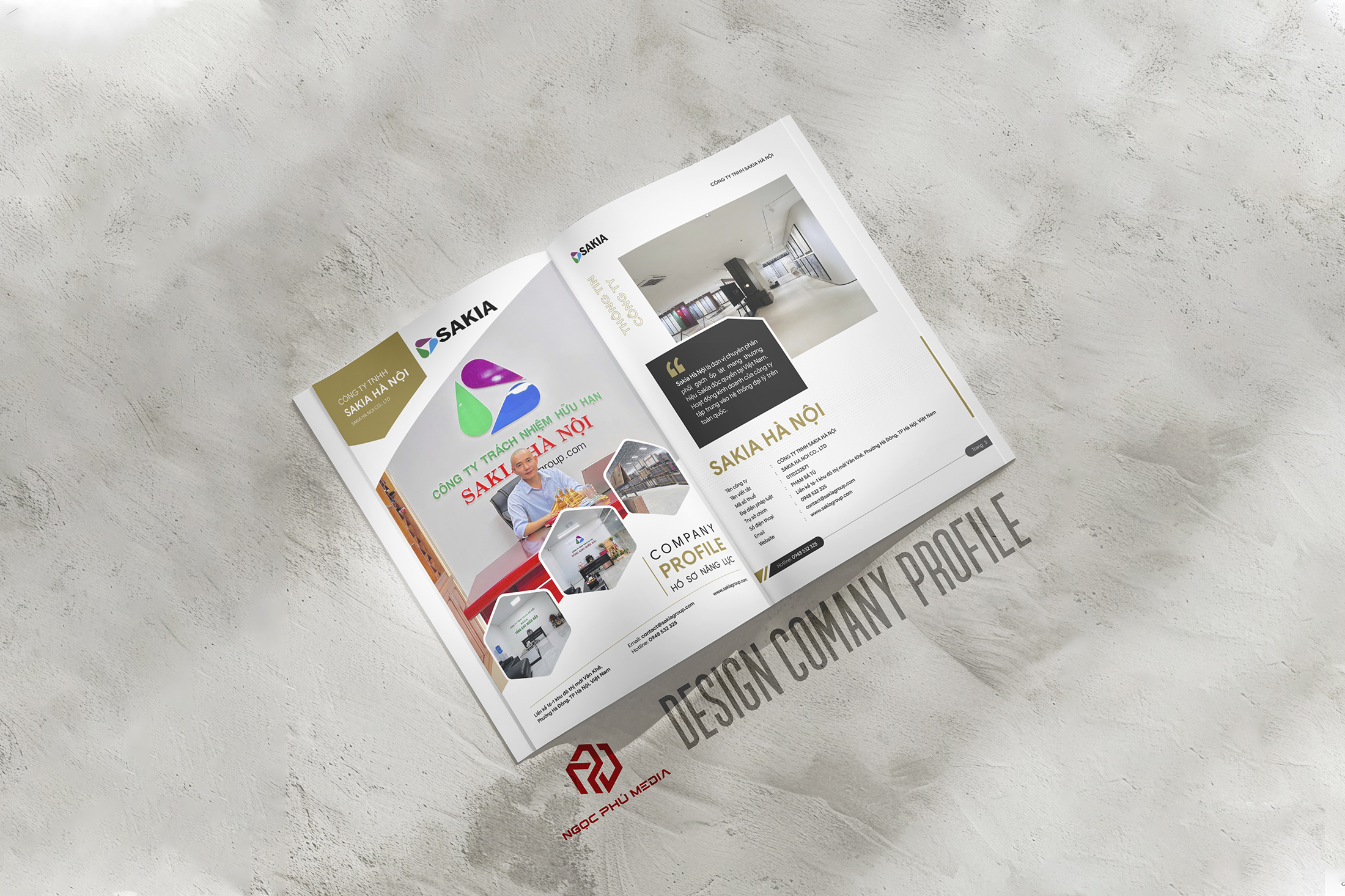 Thiết kế hồ sơ năng lực công ty SAKIA GROUP